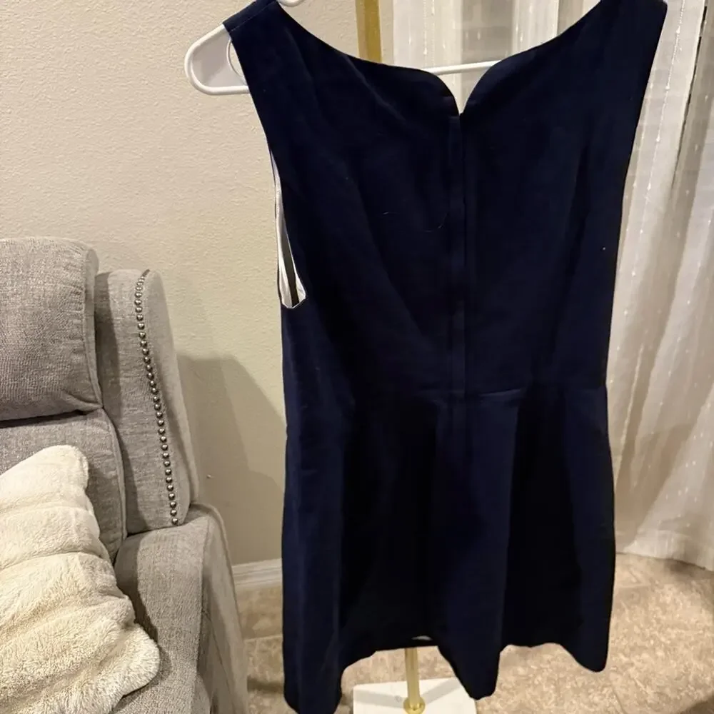 Lilly Pulitzer True Navy Wythe Beaded Sleeveless Dress